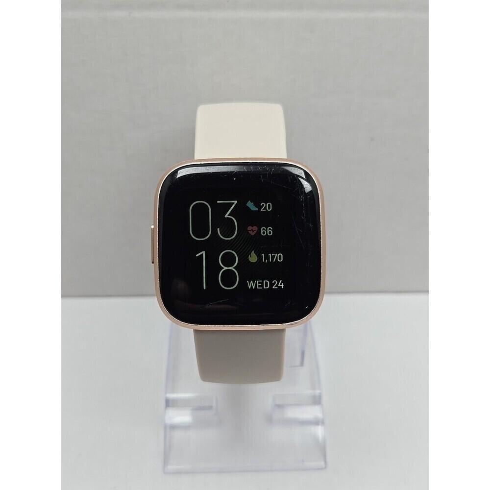 Fitbit Versa 2 Smartwatch Pink 40mm Alexa WR50M Always On Display No Charger